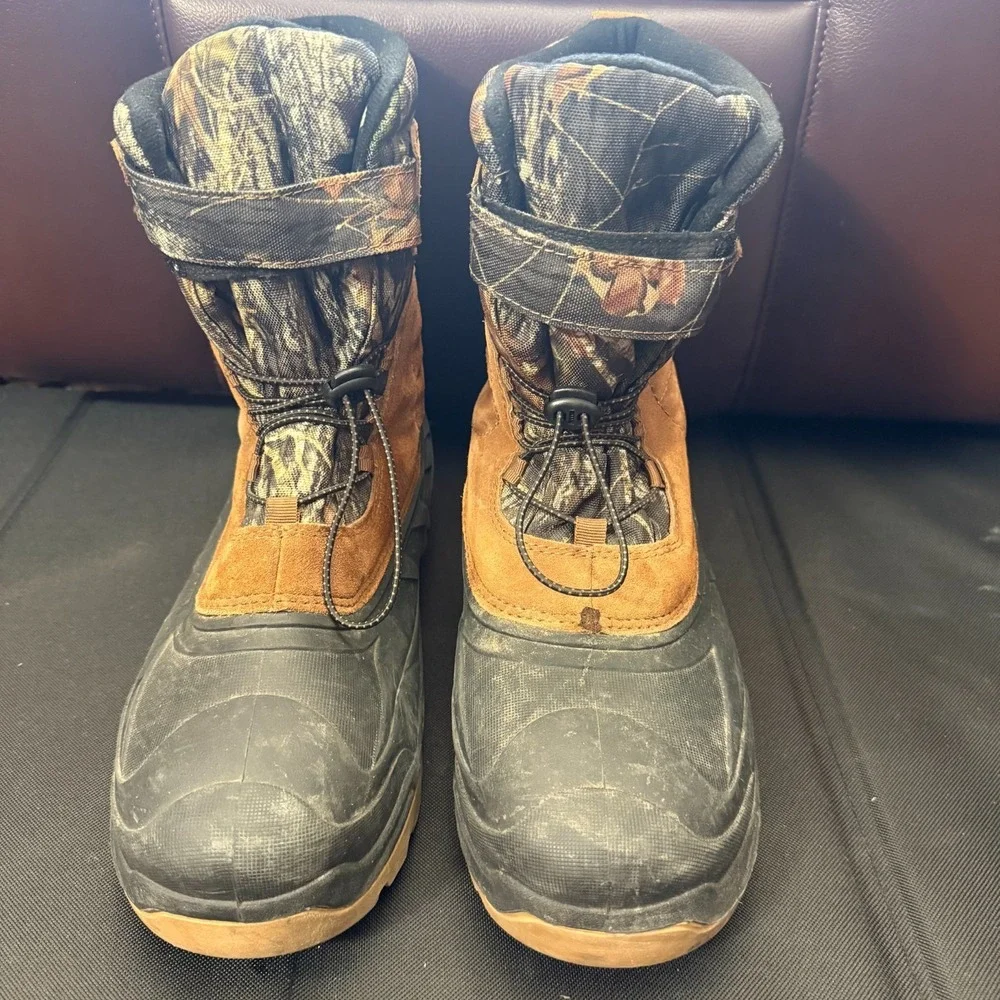 Ozark Trail  Winter Pack Thinsulate  Boots Brown &Camo ‎ Men's  US Size 12